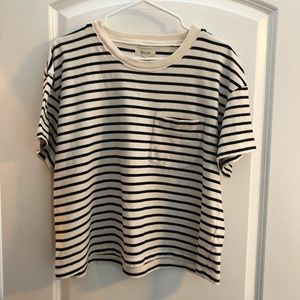 Madewell Easy Crop Tee in Baker Stripe